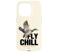 Fly Chill, Cool Colorful Mallard Duck Illustrayion Graphic Coque pour iPhone 15 Pro