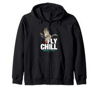 Fly Chill, Cool Colorful Mallard Duck Illustrayion Graphic Sweat à Capuche