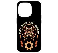 Fly Crash Fix Drone Quadrirotor Pilote Vieilli Drone Coque pour iPhone 14 Pro