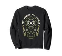 Fly Crash Fix Repeat Drone Geek ou Quadcopter Pilot Drone Drone Sweatshirt