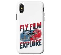 Fly Film Explore Drone Aventure Urbaine Coque pour iPhone X/XS