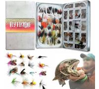 Fly Fishing Advent Calendar,Christmas Fishing Advent Calendar,Daily Surprises for Anglers with 24PCS Fly Lures Hooks,Handmade Flies & Waterproof Fly Box,Christmas Countdown Gift (1Pcs)