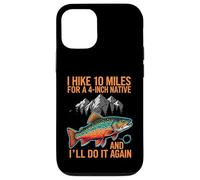 Fly Fishing Brook Trout Hiker Blue Line Native Coque pour iPhone 12/12 Pro
