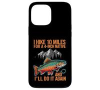 Fly Fishing Brook Trout Hiker Blue Line Native Coque pour iPhone 13 Pro Max
