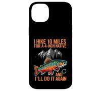 Fly Fishing Brook Trout Hiker Blue Line Native Coque pour iPhone 14 Plus