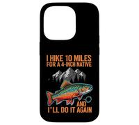Fly Fishing Brook Trout Hiker Blue Line Native Coque pour iPhone 14 Pro