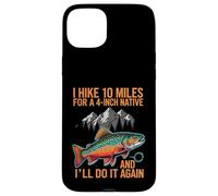 Fly Fishing Brook Trout Hiker Blue Line Native Coque pour iPhone 15 Plus