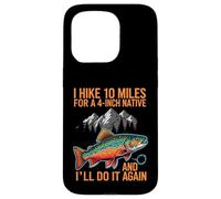 Fly Fishing Brook Trout Hiker Blue Line Native Coque pour iPhone 15 Pro