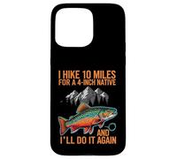 Fly Fishing Brook Trout Hiker Blue Line Native Coque pour iPhone 15 Pro Max