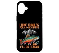 Fly Fishing Brook Trout Hiker Blue Line Native Coque pour iPhone 16 Plus