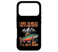 Fly Fishing Brook Trout Hiker Blue Line Native Coque pour iPhone 17 Pro