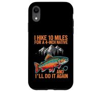 Fly Fishing Brook Trout Hiker Blue Line Native Coque pour iPhone XR