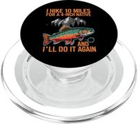 Fly Fishing Brook Trout Hiker Blue Line Native PopSockets PopGrip pour MagSafe