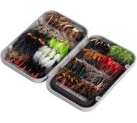Fly Fishing Flies Set Big Mouth Bass Fishing With Fly Box With Dry Flies/Drowned Flies, Nymphs, Bunting, Poppers