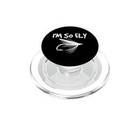 Fly Fishing I;m So Fly Noir PopSockets PopGrip pour MagSafe
