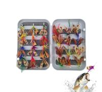 Fly Fishing Lures 24 Piece Realistic - Butterfly Shape Trout Gear Fish for