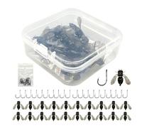 Fly Fishing Lures Kit d'accessoires avec boîte de rangement - Kit d'appâts de pêche | Leurres de pêche Bass Fly | Leurres de pêche à la mouche attrayants 20 images avec crochets | Assortiment de