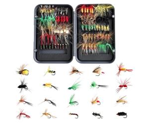 Fly Fishing Lures Set with Magnetic Box, Simulation Bait Kit for Angling, R | Saltwater Fishing Lures for Bass Walleye Crapie Catfish Sunfish Pike Outdoor Stream Lake River