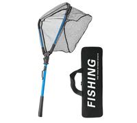 Fly Fishing Net, Folding Design with Telescoping Pole Handle, Aluminum Alloy Fishing Gear for Kayak Adventures, Ideal for Thanksgiving and Christmas, Compact 74cm, 44cm