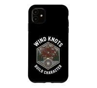 Fly Fishing Wind Knots Build Character Funny Angler Coque pour iPhone 11
