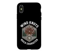 Fly Fishing Wind Knots Build Character Funny Angler Coque pour iPhone X/XS