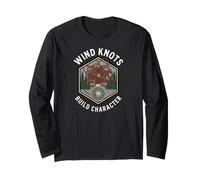 Fly Fishing Wind Knots Build Character Funny Angler Manche Longue