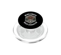 Fly Fishing Wind Knots Build Character Funny Angler PopSockets PopGrip pour MagSafe