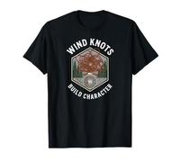 Fly Fishing Wind Knots Build Character Funny Angler T-Shirt