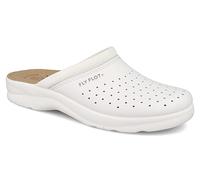 Fly Flot 82094 Sandales Sabot Homme Professional Santé Cuir Véritable Blanc, Blanc, 44 EU