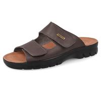 Fly Flot Alatri, Sandales pour Homme en Evopell, avec Double Velcro réglable, Semelle intérieure en Cuir Mule, Marron, 43 EU