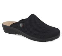 Fly Flot Anoia, Sandales pour Femme en Maille élastique Respirante Fresh, Semelle rembourrée en Cuir, Noir, 39 Glissante