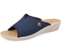 Fly Flot Atella, Sandales en Maille élastique Ouverte, Semelle rembourrée en Cuir pour Femme Glissante, Bleu, 39 EU