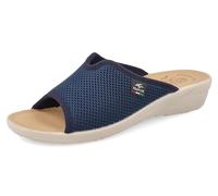 Fly Flot Atella, Sandales en Maille élastique Ouverte, Semelle rembourrée en Cuir pour Femme Glissante, Bleu, 38 EU