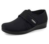 Fly Flot Bellona, Chaussons pour Femme en Microfibre élastique, avec Velcro réglable, Semelle Anti-Choc Sandale, Noir, 39 EU
