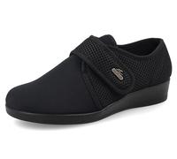 Fly Flot Bellona, Chaussons pour Femme en Microfibre élastique, avec Velcro réglable, Semelle Anti-Choc Sandale, Noir, 38 EU
