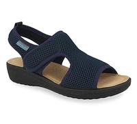 Fly Flot Bisceglia Sandales pour Femme en Maille élastique, avec Velcro réglable, Semelle intérieure en Evopell Glissante, Bleu, 39 EU