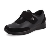 Basket Femme - FLYFLOT - Simili Cuir - Noir - Talon compensé 36