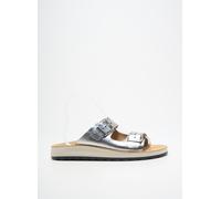 fly flot chaussures femme de couleur argent