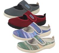 Fly Flot Chaussures Femmes Pantoufles Velcro, Taille:37 EU, Couleur:Gris