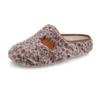 Fly Flot Ciabatta Donna avec Tomaia Panno Ecopelliccia, Sottopiede Straibile, Suola In Polyuréthane Piumatec 3,5 cm, Mule Femme, Marron, 37 EU