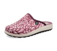 Fly Flot Femme Ciabatta Donna Floreale Con Tomaia E Panno, Sottopiede Imbottito Anti-Shock, Suola in Poliuretano 3cm Mule, Fuchsia, 37 EU