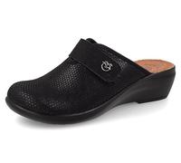 Fly Flot Femme Ciabatta Donna Microfibra Elasticizzata, Sottopiede in Pelle E Antishock Sandale Glissante, Noir, 38 EU