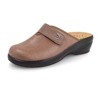 Fly Flot Femme Ciabatta Donna Microfibra Elasticizzata, Strappo Regolabile, Sottopiede in Pelle Estraibile, Suola 5cm Mule, chêne, 39 EU