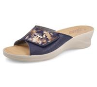 Fly Flot Femme Ciabatta Donna Morbida Microfibra Con Strappo Regolabile, Sottopiede in Pelle Antishock, Fodera Traspirante Multiprise, Bleu, 38 EU