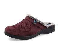 Fly Flot Femme Ciabatta Donna Morbida Microfibra E, Sottopiede Peluche, Suola in Poliuretano 3cm Mule, Prune, 40 EU