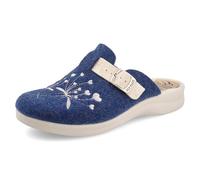 Fly Flot Femme Ciabatta Donna Pet Riciclato Con Fibbia Regolabile, Sottopiede Panno, Suola in Poliuretano 3cm Mule, Bleu, 38 EU