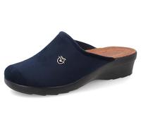 Fly Flot Femme Pantofole Donna Tessuto Con Logo, Sottopiede in Pelle E Antishock Sandale Glissante, Bleu, 37 EU