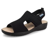 Fly Flot Femme Sandalo Donna Rete Elastica Con Strappo Regolabile, Sottopiede in Evopell Mule, Noir, 38 EU