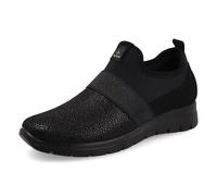 Fly Flot Femme Scarpa Donna Stretch Adattiva Microfibra Elasticizzata Bi-Colore, Sottopiede Memory Estraibile, Suola in Poliuretano Basket, Noir, 40 EU
