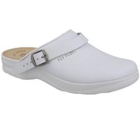Fly Flot Femmes Pantoufles En Cuir Clogs Avec Bride Arrière À Talon Épais